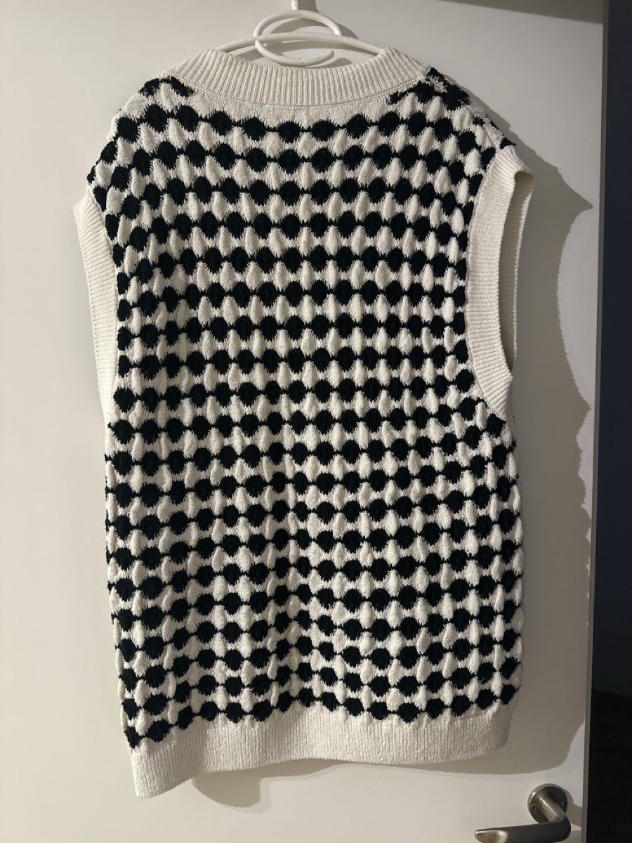 Mango Gilet & Giacche senza maniche: Mango Strickweste/Pullunder schwarz/weiss, Grösse L – Nuovo (secondo la descrizione) da Luzern venduto da val_z5jn 1