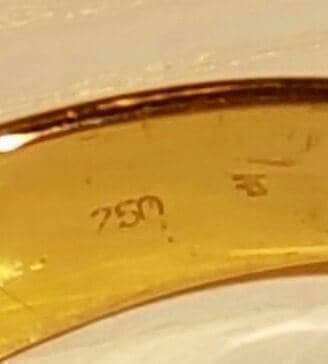 Anelli: Schöner Goldring 750 + 5 Brillanten – Usato da Unterägeri venduto da Altgoldschmuck 7