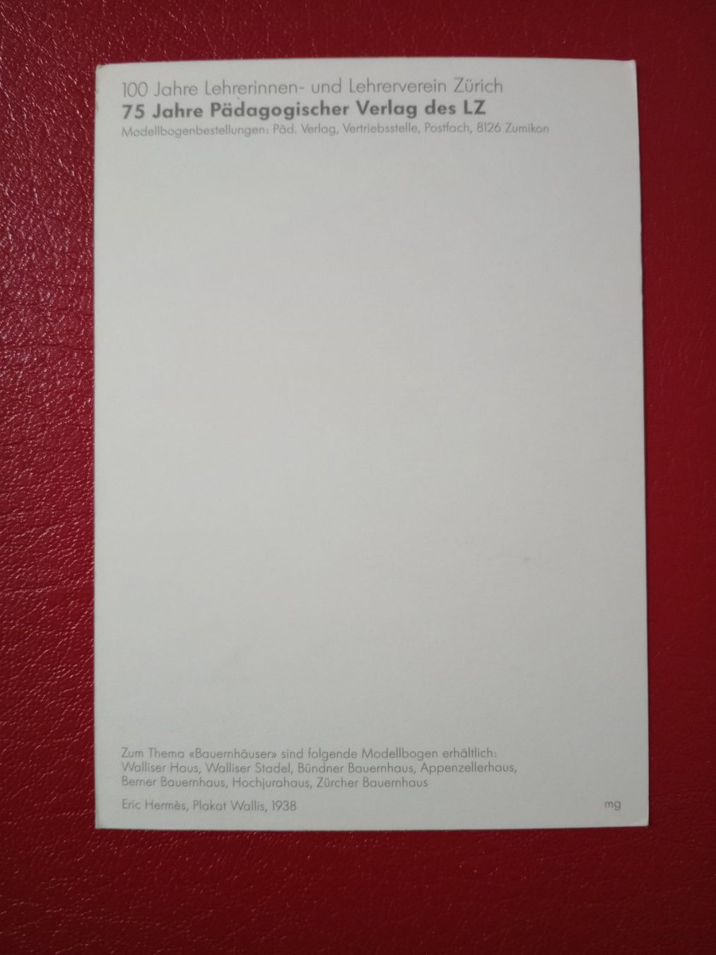 Ansichtskarten: Plakatkarte Affiche Wallis Stadel Maultier – Gebraucht aus Küttigen von Melisch1000 1