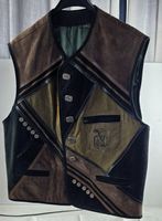 Original Weste aus Leder/Velours – Trachten-/Westernstil  52