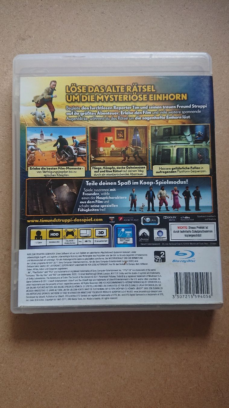 Spiele: Tim und Struppi PS3 - Das Geheimnis der Einhorn - – Gebraucht aus Chur von FreakofRarity 1