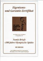 19 Münzbriefe,100 Jahre Olympische Spiele (Album im Schuber)