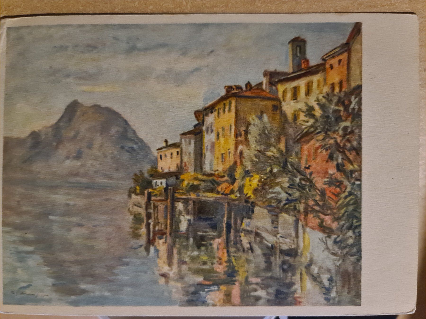 Cartoline postali: Ansichtskarte Gandria mit San Salvatore Tessin – Usato da Dintikon venduto da Vexi