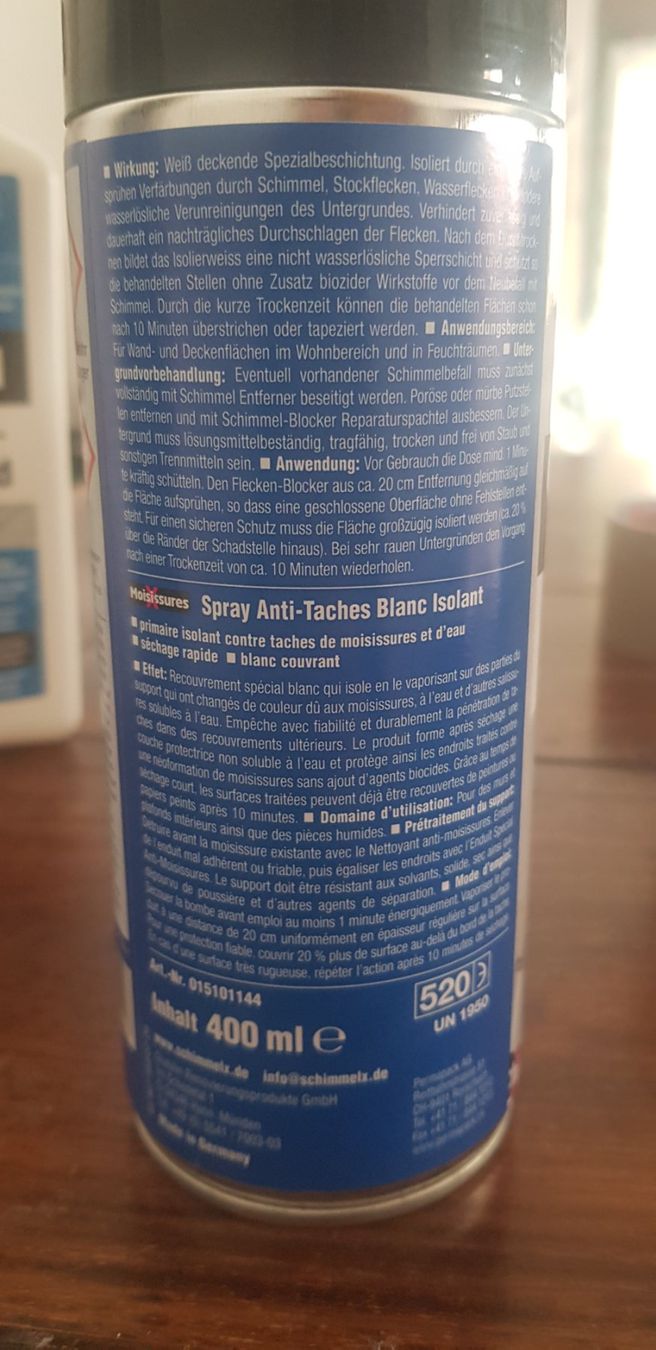 Farben: SCHIMMELX FLECKEN- BLOCKER 400ML – Neu und originalverpackt aus Root von LifestyleAccessoires 2