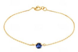 Armband 750/18 K Gelbgold mit Saphir