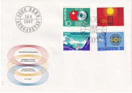 CH 1967, FDC, Werbemarken, SBK 449-452
