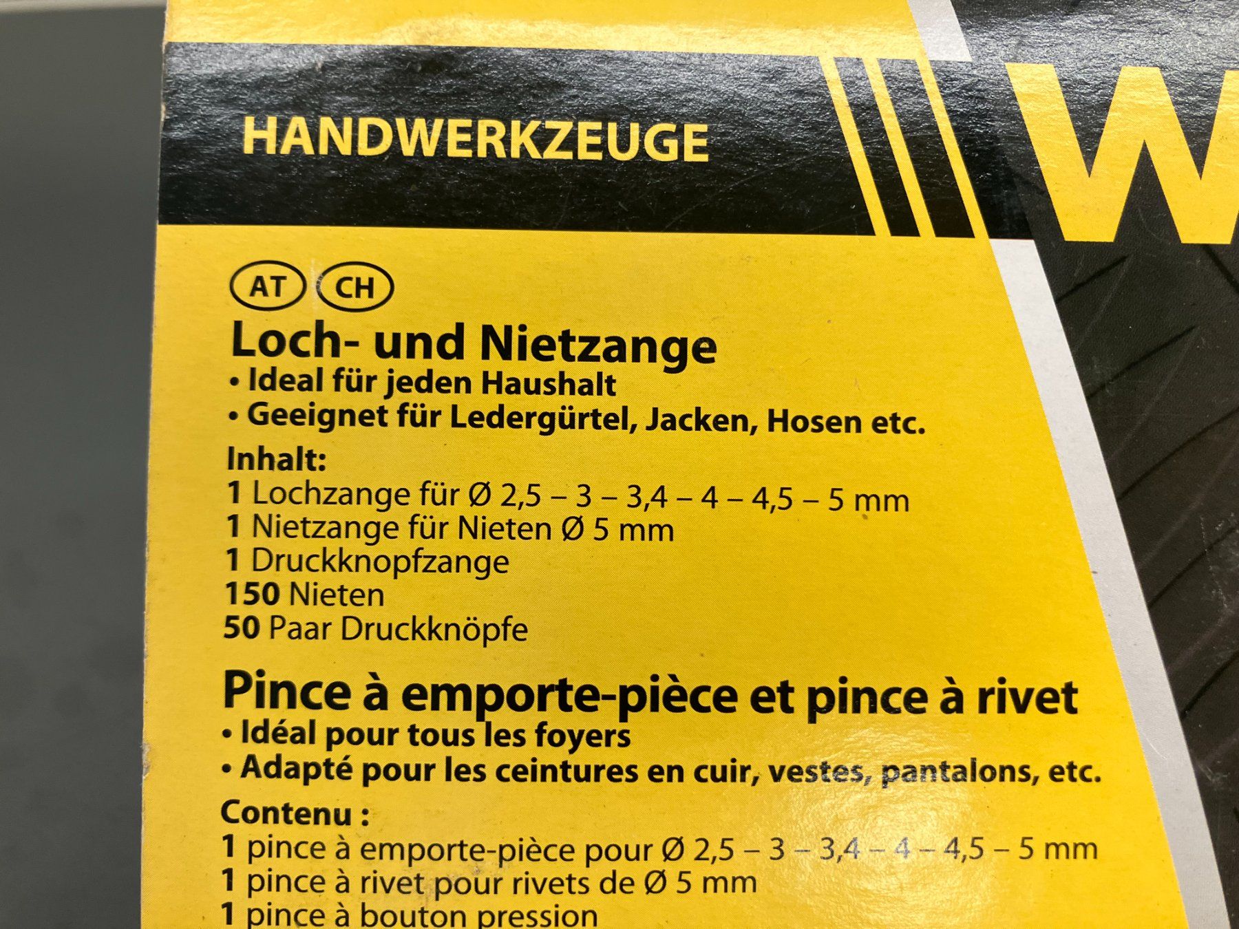 Alle Werkzeuge: WORKZONE - Loch und Nietzangenset ab 1.- – Gebraucht aus Lichtensteig von Buy24International 2