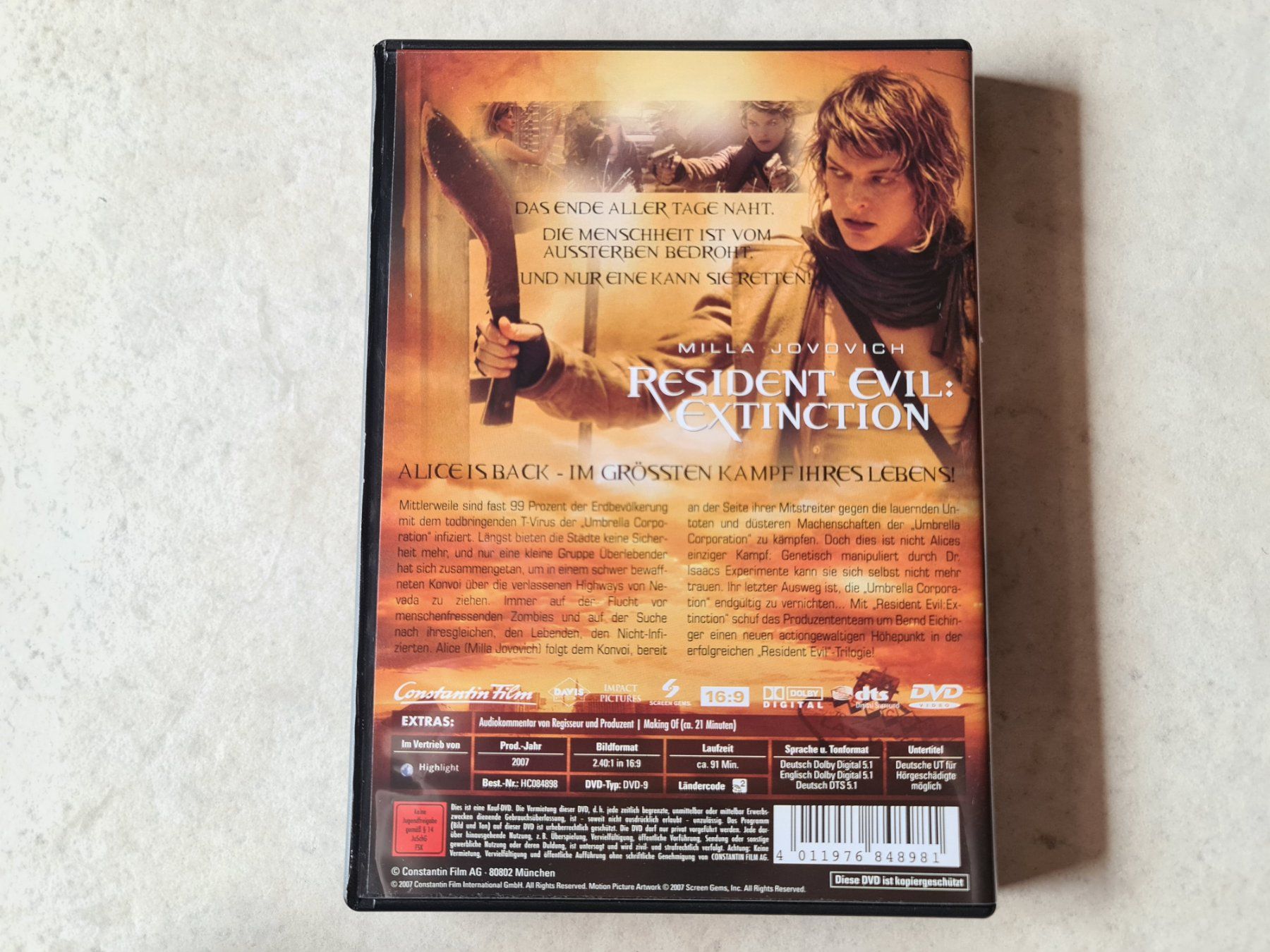 Tutti i DVDs: Resident Evil: Extinction  -  Alles oder nichts – Usato da Schneisingen venduto da backstore24 1