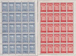 1924, Nr.167+168 (UPU), zwei kompl. Bogen **. Kat: 150.-+