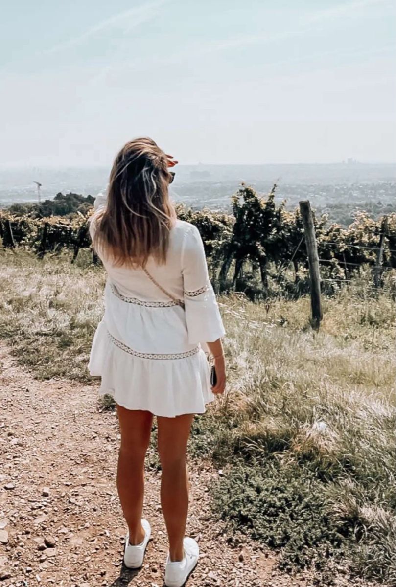 Vestiti: Weisses Smock Kleid Sommer – Usato da Zürich venduto da BettinaMarie2308