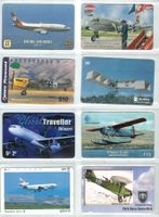 8 Telefonkarten Flugzeuge, verschiedene Länder