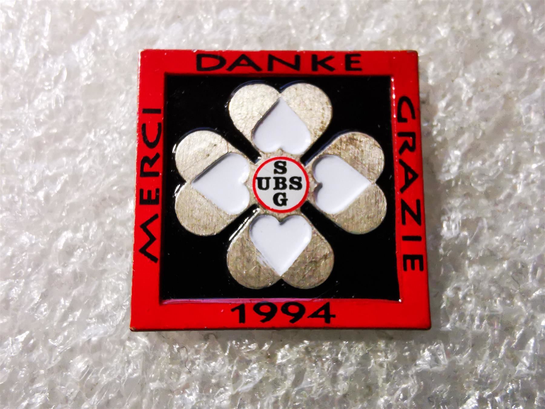 Plaketten & Abzeichen: Ansteckpin 13: SBG UBS Danke – Gebraucht aus Oppligen von Pin-Fall-Shop