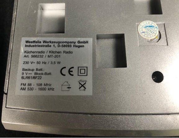 Radios: Kükenradio Wetekom Am-Fm – Gebraucht aus Ascona von he9fabus 9
