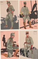 12 AK Felduniformen mit Umschlag von Huber