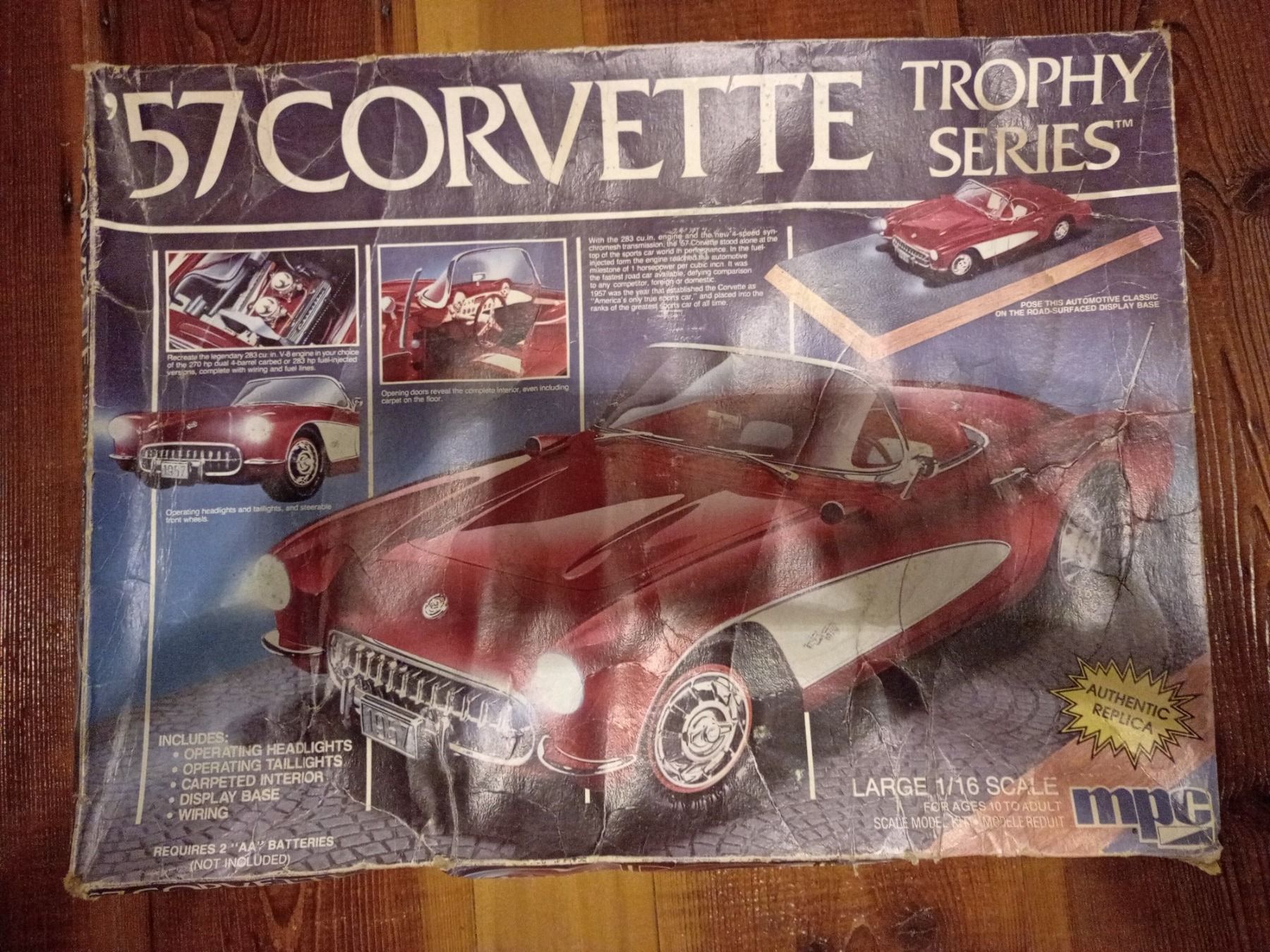 Modellini d'auto: MPC Bausatz 1957 Corvette 1 zu 16 Scale – Nuovo e nell'imballaggio originale da Thalwil venduto da Transam5