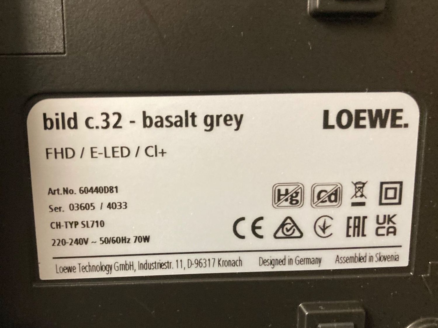 Loewe Fernseher: Loewe Fernseher mit Standfuss – Neu (gemäss Beschreibung) aus Luzern von CAZS_Luzern 6