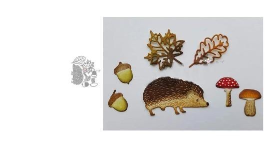 Sciablone: Neues Stanzschablonenset Igel / Herbst – Nuovo e nell'imballaggio originale da Effretikon venduto da wenuss 1
