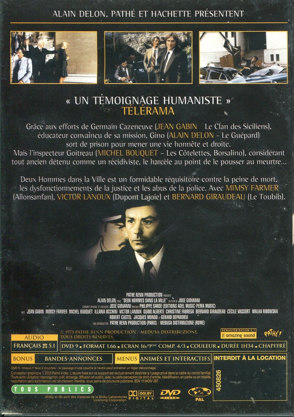 Tutti i DVDs: 2 HOMMES  DANS LA VILLE   -  DVD – Usato da Les Avants venduto da soyouz63 1