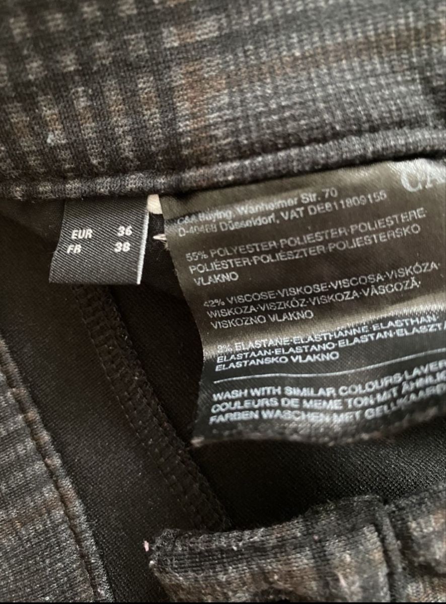 C&A Pantaloni: Karierte Stoffhose Grösse 36 – Usato da Ennenda venduto da cal_pn6x 1