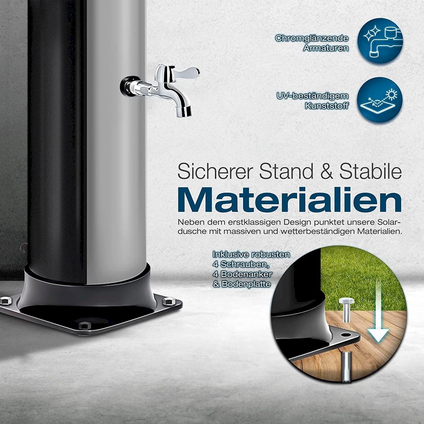 Docce: tillvex Solardusche 35L Schwarz/Silber – Nuovo e nell'imballaggio originale da Bottighofen venduto da zaap 4
