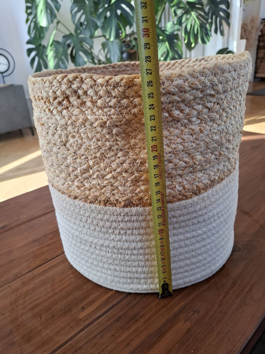 Vasi per fiori: Panier (cache-pot) en corde bicolore 27 cm – Usato da Neuchâtel venduto da FloKo88 2