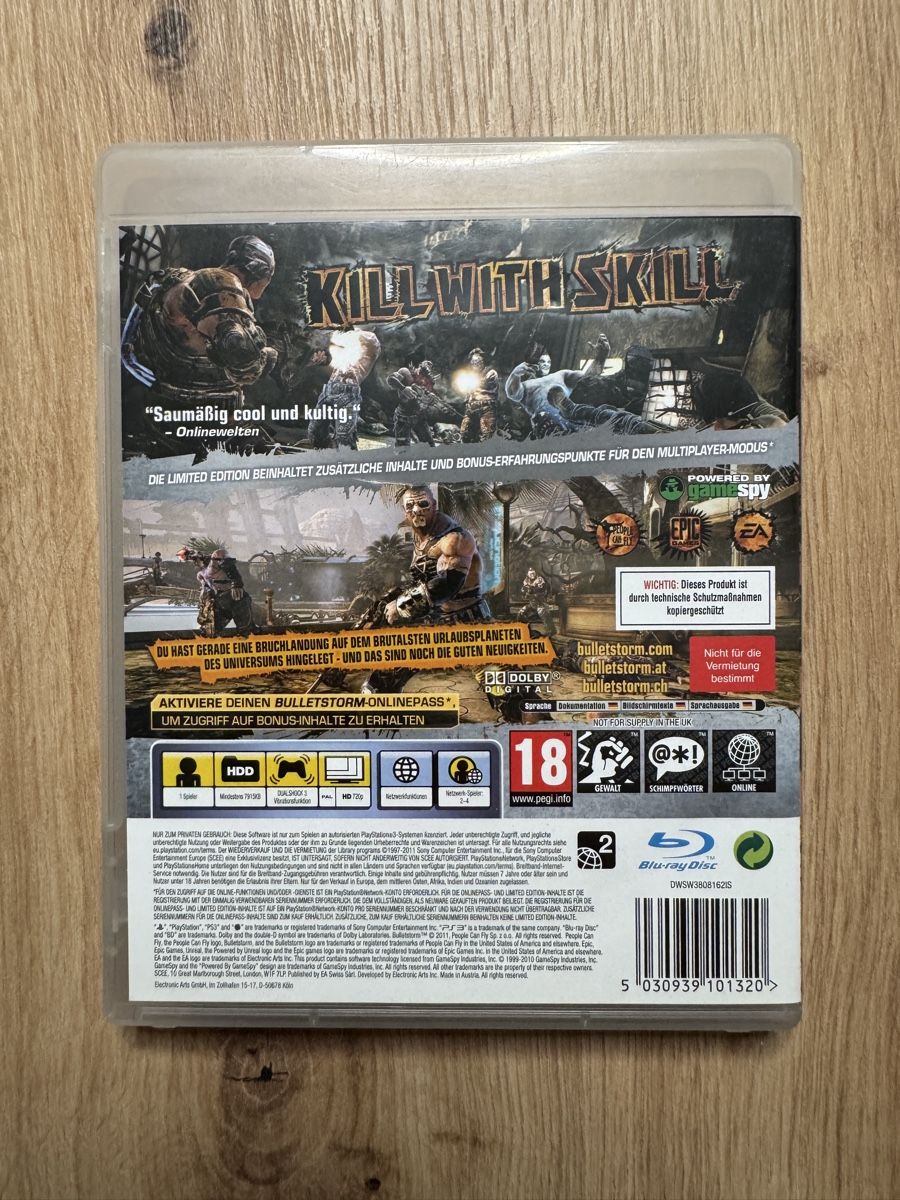 Sony Giochi: Bulletstorm Limited Edition PS3 - Top Spiel! – Usato da Biberist venduto da etesummer 1