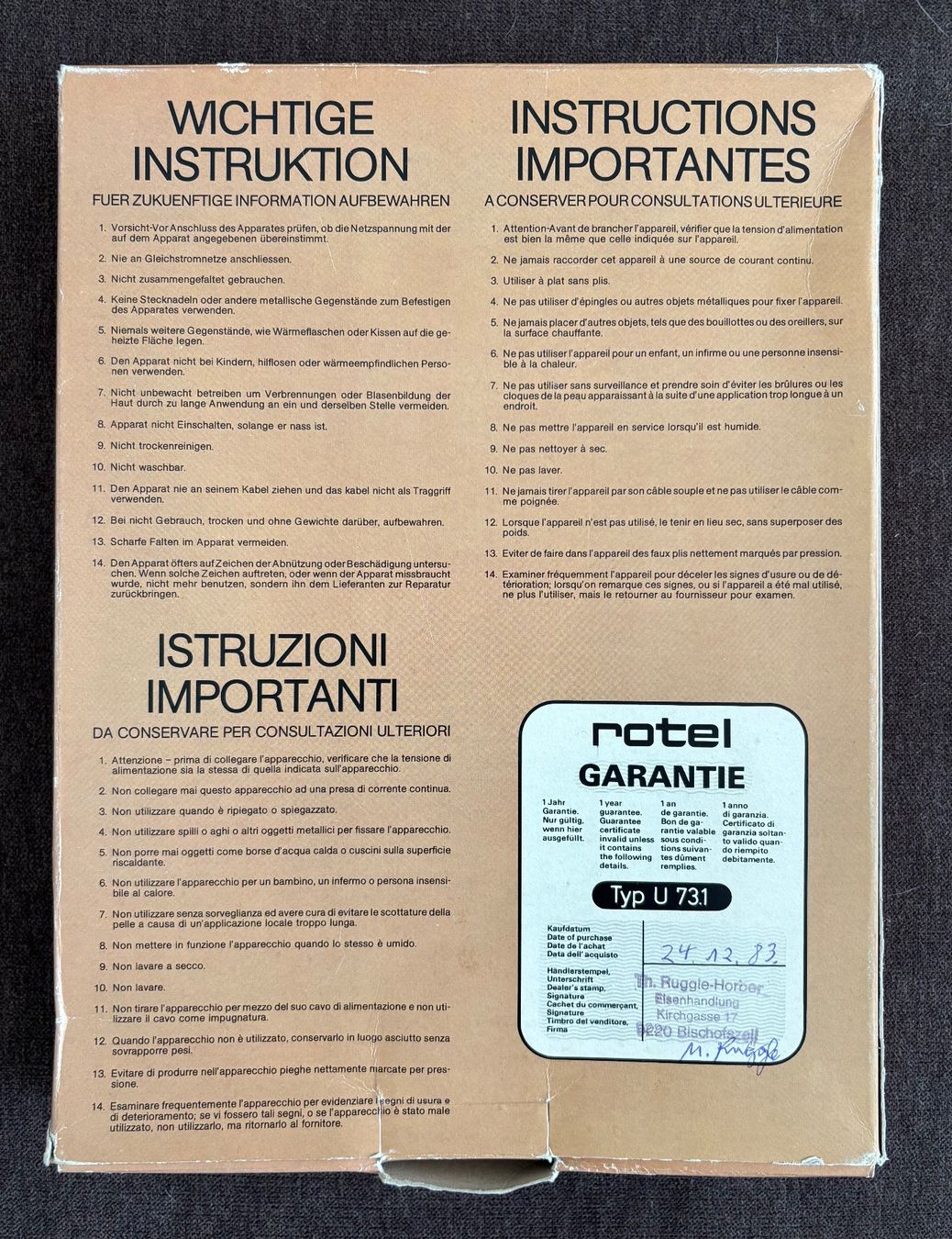 Cuscini: Heizkissen – Nuovo (secondo la descrizione) da Uzwil venduto da Roger-iO 1