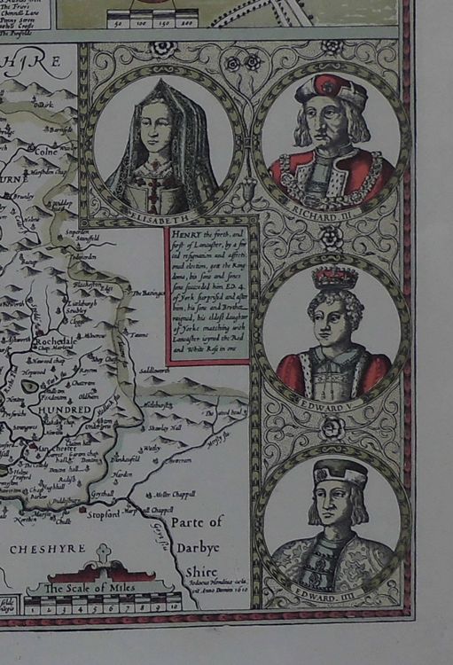 Cartes géographiques & atlas: Landkarte von Lancaster von 1610 in Bilderrahmen – D'occasion à Sempach Station par Semion 1