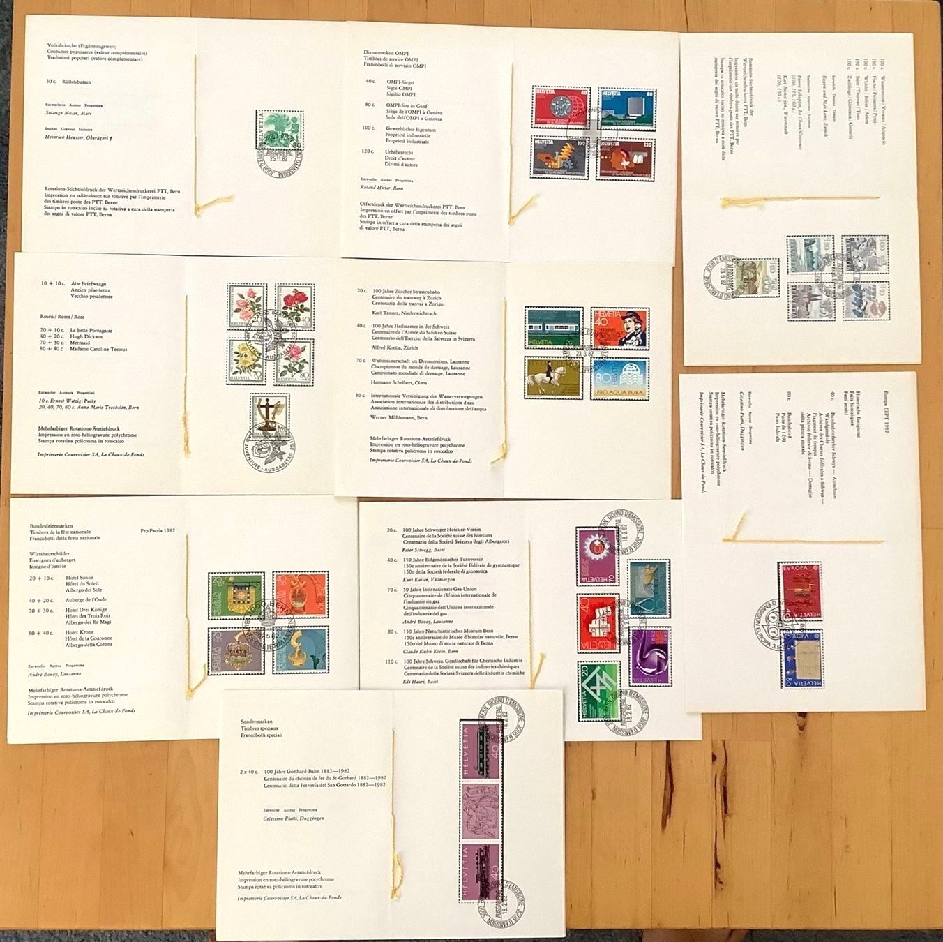 Alle Briefmarken: CH 1982 Faltblätter Komplett – Neu (gemäss Beschreibung) aus Liestal von Pep3