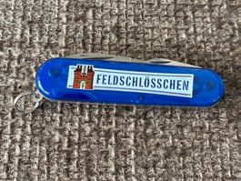 Altes Sackmesser WENGER „Feldschlösschen“ blau NEU RAR