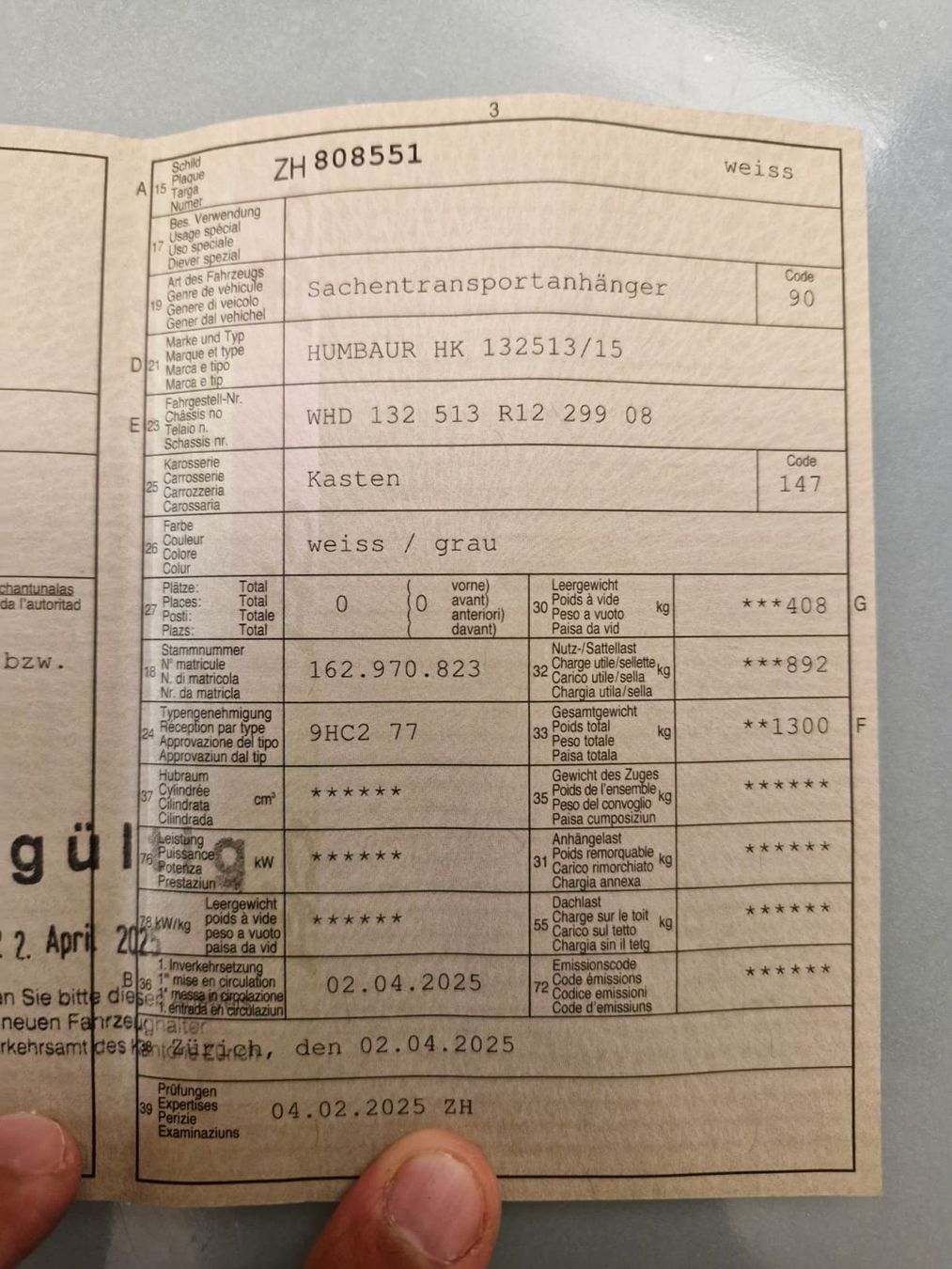 Humbaur Rimorchi: Hambaur HK – Difettoso da Martigny venduto da Szymon2 5