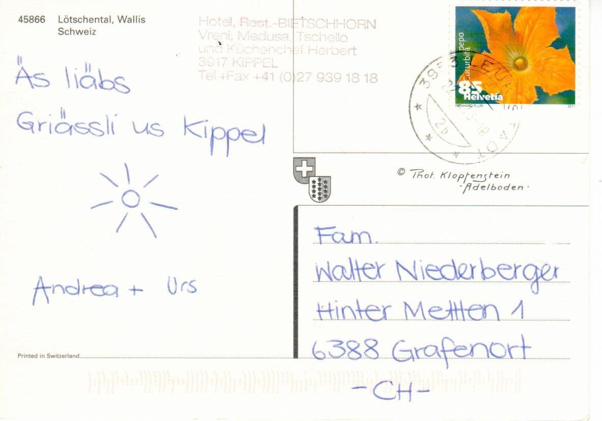 Cartoline postali: Lötschental – Usato da Wolhusen venduto da Curver9 1