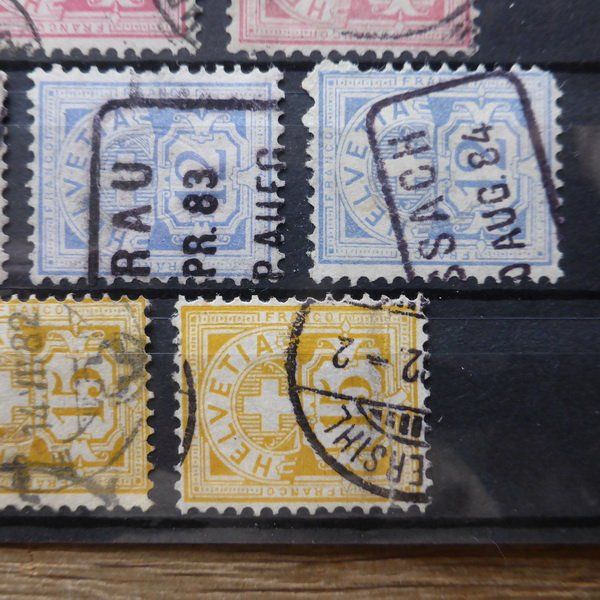 Tutti i francobolli: div. ZIFFERMARKEN / weisses Papier /  Kat. Fr. 2500.- – Usato da Egliswil venduto da Trens01 5