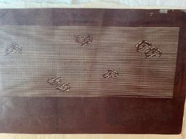 antike Oelpapier-Schablone aus Japan