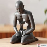 Fragmented Soul - Contemporary Abstract Sculpture - 3D Print