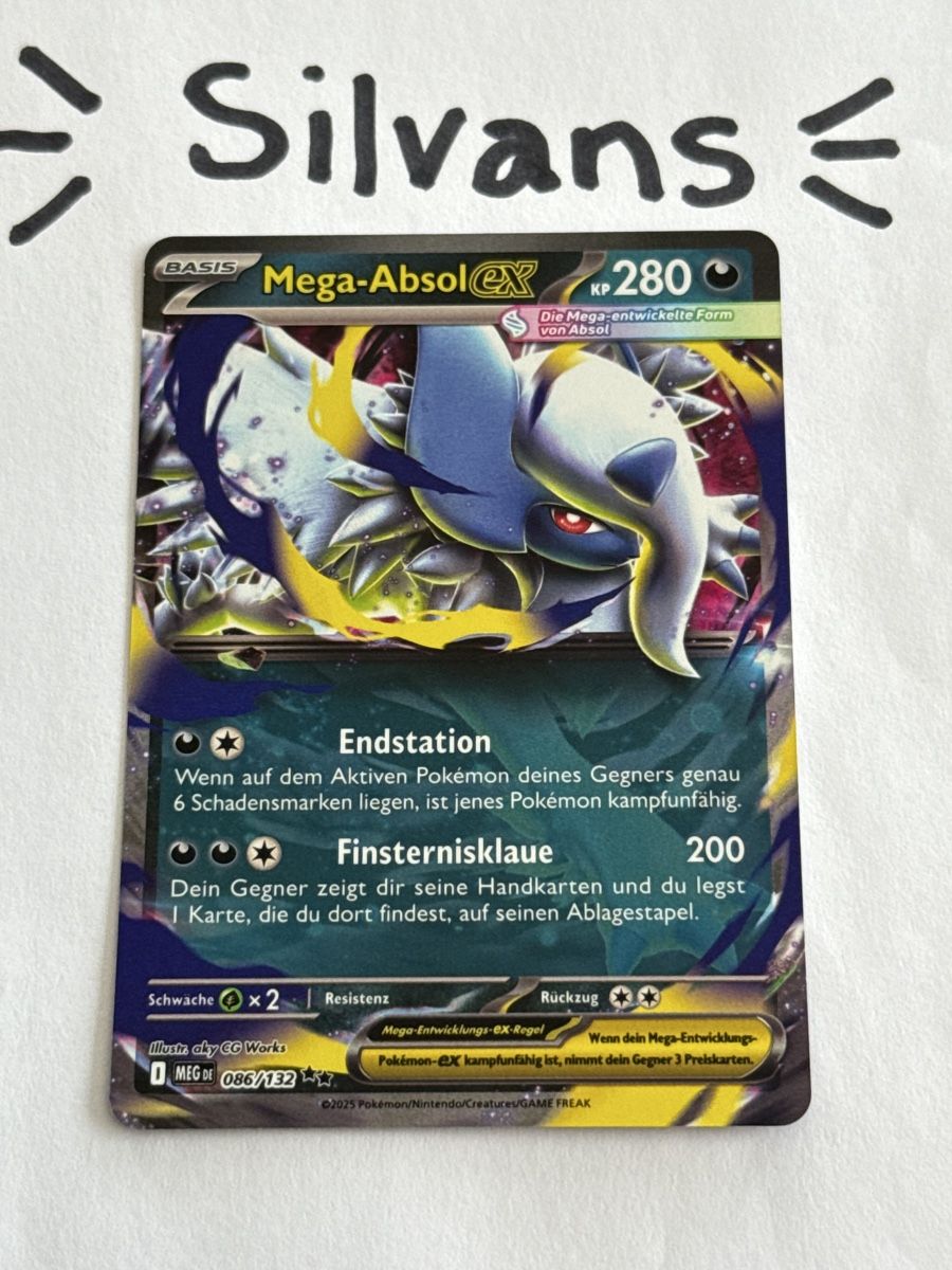 Pokémon Sammelbilder & Trading cards: Mega Absol ex MEG 086 Mega Entwicklung Deutsch – Neu (gemäss Beschreibung) aus Wil SG von Silvans