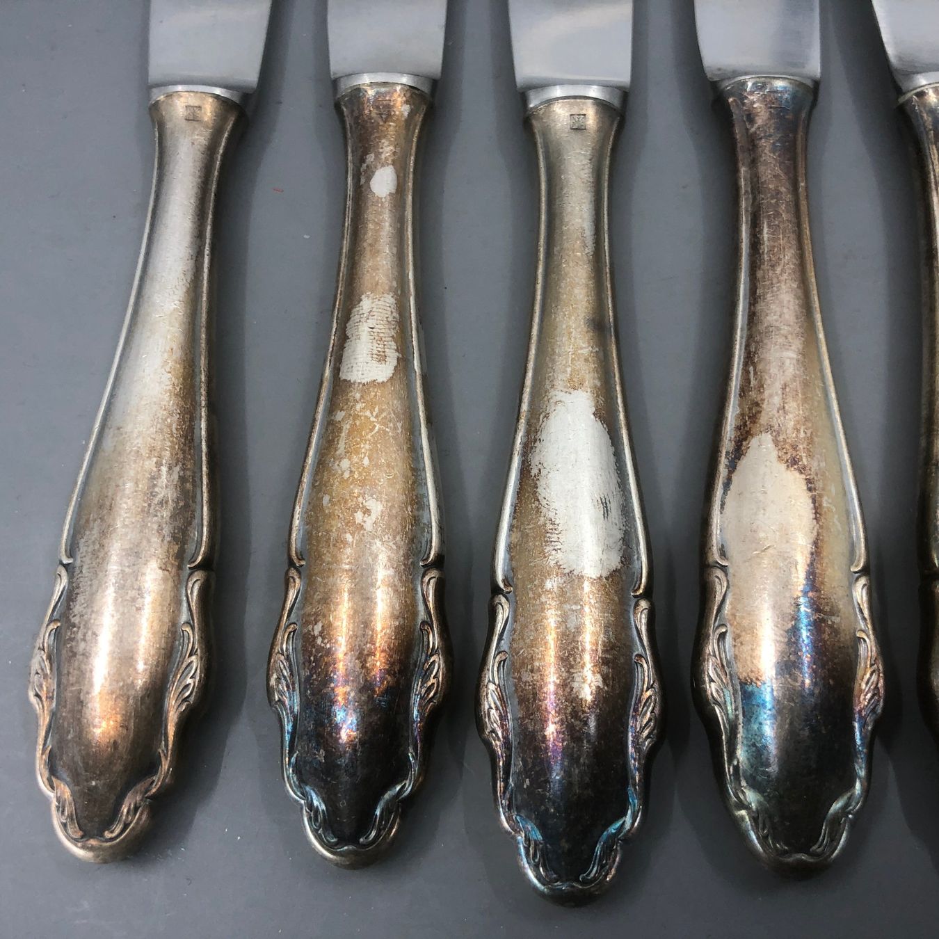 WMF Posate: 9 Dessertmesser versilbert WMF Modell 2200 – Usato da Basel venduto da Tiabeanie 2