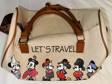 Borsa da viaggio Disney Topolino con lettere Let's Travel