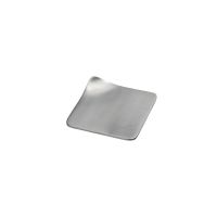 Kerzenteller silbfarben eckig, 85x85mm
