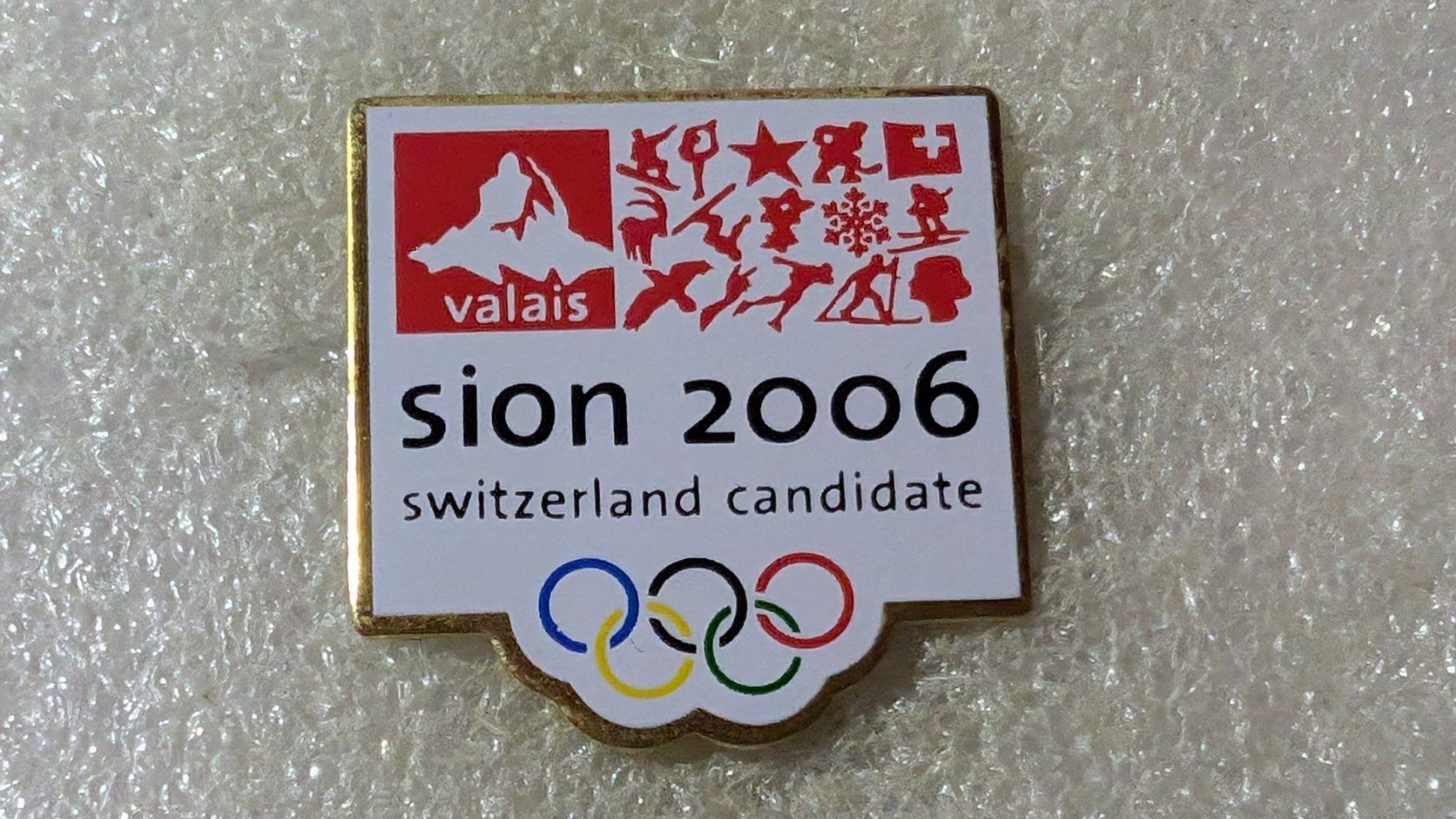 Placchette & Badge: Ansteckpin 166: Sion 2006 Olympia Candidate – Usato da Oppligen venduto da Pin-Fall-Shop