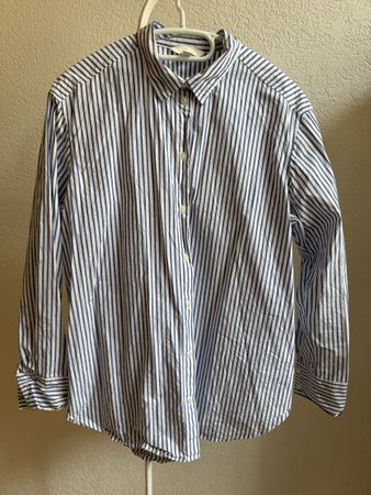 Chemise blanc/bleu rayures H&M, t.36/S