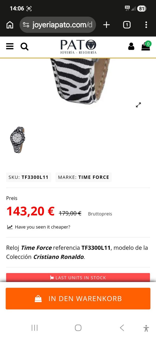 Uhren: Time Force Damen Uhr Collection Cristiano Ronaldo – Neu und originalverpackt aus Aesch BL von Moni1211 6