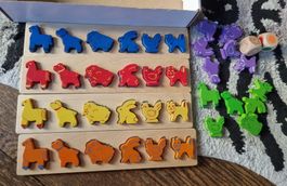 Jeu en bois Animaux, parfait pour les enfants!