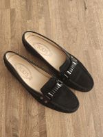 Tod's Black Suede Loafers