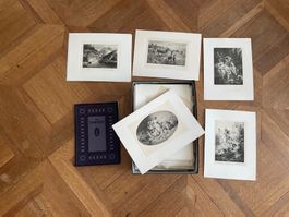 Stich Lithografie Druck Romantik VERSAND 12.-