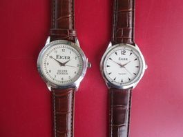 2 X Armbanduhren "EIGER" SILVER EDITION + Typ G691 - Unisex