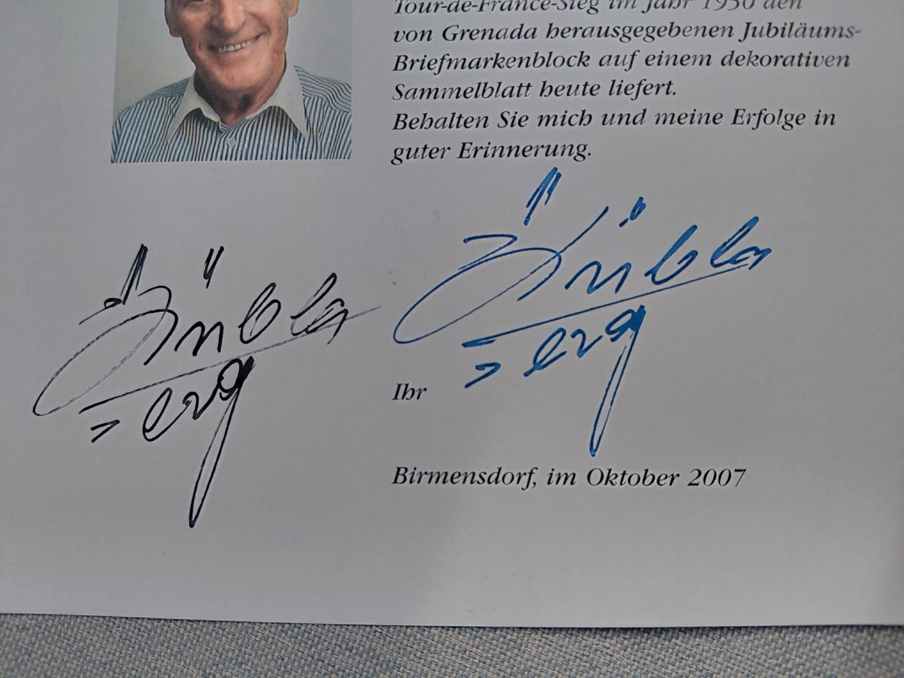 Autographes: Autogramm Ferdy Kûbler – D'occasion à Schmerikon par Olympia04 2