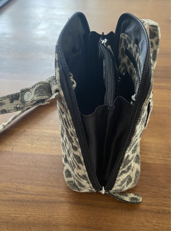 Nievajio Halbmond Umhängetasche Damen - Leopardenmuster Oxford - Mehrfachtaschen