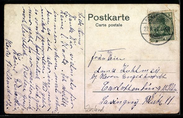 Cartoline postali: Reklame Continental-Pneumatic, Auto mit  – Usato da Berlin venduto da bartko-reher 1