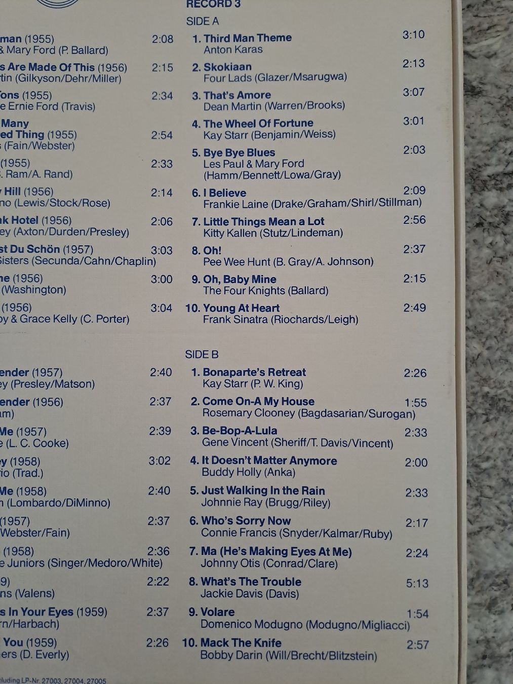 Dischi in vinile: 3 LP Box "Remember The 50's"  SCANA – Usato da Uetendorf venduto da Essiggurken 2